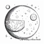 Earth and Moon Diagram Coloring Pages 1