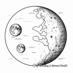 Earth and Moon Diagram Coloring Pages 3