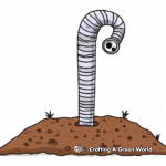Earthworms in Soil Layers Coloring Pages 1