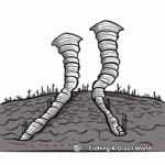 Earthworms in Soil Layers Coloring Pages 3