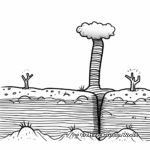 Earthworms in Soil Layers Coloring Pages 4