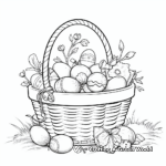 Easter Basket with Candy and Toys Coloring Pages 2