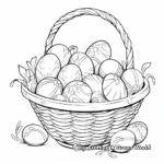 Easter Basket with Candy and Toys Coloring Pages 3