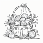 Easter Basket with Candy and Toys Coloring Pages 4