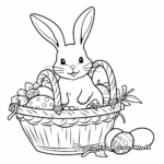 Easter Basket with Carrots for Bunny Coloring Pages 4