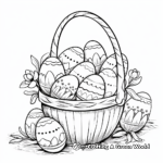 Easter Basket with Chocolate Eggs Coloring Pages 1