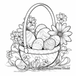 Easter Basket with Chocolate Eggs Coloring Pages 2