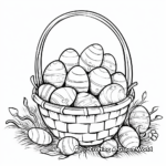 Easter Basket with Chocolate Eggs Coloring Pages 3
