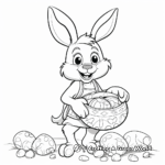 Easter Bunny Delivering Eggs Coloring Pages 2