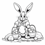 Easter Bunny Delivering Eggs Coloring Pages 3