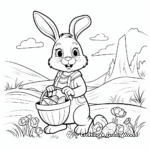 Easter Bunny Delivering Eggs Coloring Pages 4
