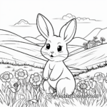 Easter Bunny in the Meadow Coloring Pages 4