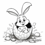 Easter Bunny with Cracked Egg Coloring Pages 4