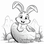Easter Bunny with Easter Egg Coloring Pages 1
