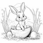 Easter Bunny with Easter Egg Coloring Pages 3