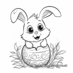 Easter Bunny with Easter Egg Coloring Pages 4
