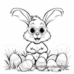 Easter Bunny with Eggs Coloring Pages 1