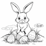 Easter Bunny with Eggs Coloring Pages 2