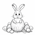 Easter Bunny with Eggs Coloring Pages 4