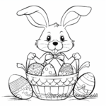 Easter Bunny With Present Basket Coloring Pages 4