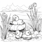 Easter Ducklings with Eggs Coloring Pages 4