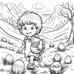 Easter Egg Hunt Scene Coloring Pages 3