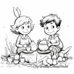 Easter Sunday Brunch Coloring Pages 1