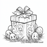Easter-Themed Gift Box Coloring Pages 2