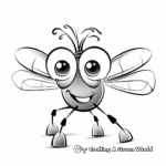 Easy and Simple Lightning Bug Coloring Pages for Children 1