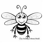 Easy and Simple Lightning Bug Coloring Pages for Children 4
