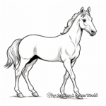 Easy Arabian Horse Coloring Pages for Preschoolers 1