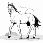Easy Arabian Horse Coloring Pages for Preschoolers 2