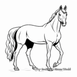 Easy Arabian Horse Coloring Pages for Preschoolers 3