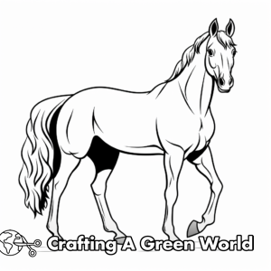Arabian Horse Coloring Pages - Free &amp; Printable!