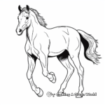 Easy Arabian Horse Coloring Pages for Preschoolers 4