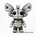Easy Butterfly Kachina Doll Coloring Sheets for Children 1