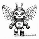 Easy Butterfly Kachina Doll Coloring Sheets for Children 3