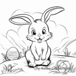 Easy Easter Bunny and Chick Coloring Pages 4