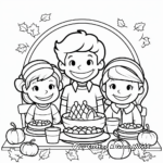 Easy Kid-Friendly Thanksgiving Sign Coloring Pages 1