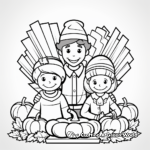 Easy Kid-Friendly Thanksgiving Sign Coloring Pages 4