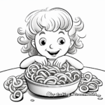 Easy Macaroni Coloring Pages for Children 2