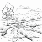 Easy Nature Landscapes Coloring Pages 1