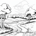 Easy Nature Landscapes Coloring Pages 3