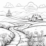 Easy Nature Landscapes Coloring Pages 4