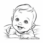 Easy Newborn Baby Coloring Pages for Kids 2