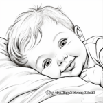 Easy Newborn Baby Coloring Pages for Kids 3