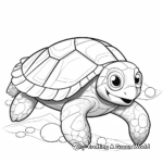 Easy Sea Turtle Shell Coloring Pages for Preschoolers 4