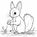 Easy Squirrel Nut Gatherer Coloring Pages for Kids 4