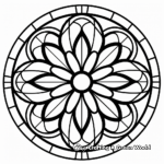 Easy Stained Glass Mandala Coloring Pages for Children 1