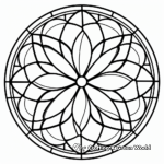 Easy Stained Glass Mandala Coloring Pages for Children 2